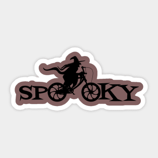 Spooky Witch on Cycle Sticker